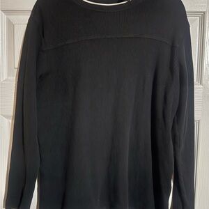First Wave Black Knit Sweater with White Trim